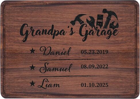 Personalized Engraved Cutting Board for Dad Grandpa Papa, Customized Best Father’s Day Gift for Dad, Father in Law & Daddy, Unique Birthday Gift for Men, BBQ Grill Board Gift for Men for Anniversary in Kuwait