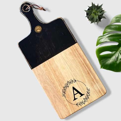 Personalized Antique style Charcuterie, Cheese Board, Personalize Engraving, Ideal for Wedding Gift, Anniversary, Birthday or housewarming. (White) in Kuwait