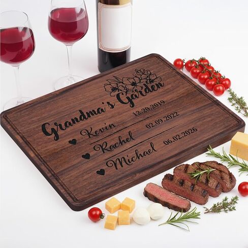 Personalized Engraved Cutting Board for Dad Grandpa Papa, Customized Best Father’s Day Gift for Dad, Father in Law & Daddy, Unique Birthday Gift for Men, BBQ Grill Board Gift for Men for Anniversary in Kuwait