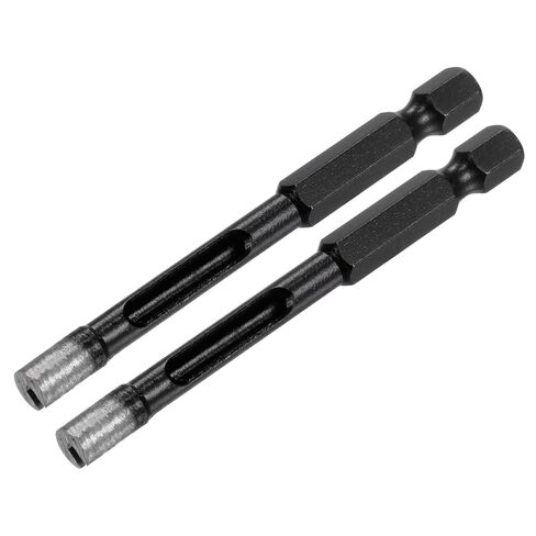 uxcell Diamond Hole Saw Core Drill Bit, 8mm Diameter 1/4" Hex Shank Sintered Diamond Hole Cutter for Masonry Porcelain Tile Marble Stone 2pcs in Saudi Arabia