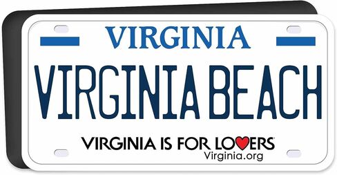 Virginia Beach Magnet for Car - VA State License Plate Flexible Fridge Magnet - Newport News Norfolk Chesapeake Souvenir - Cute Southern Gift in Kuwait