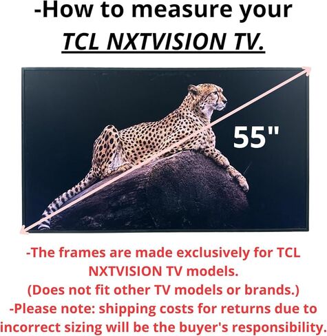 إطار خشبي مزخرف مصنوع يدويًا مقاس 55 بوصة. لتلفزيون TCL NXT الإطار. الجوز الداكن مع الذهب (ليس للاستخدام مع العلامات التجارية أو الموديلات الأخرى) in Kuwait