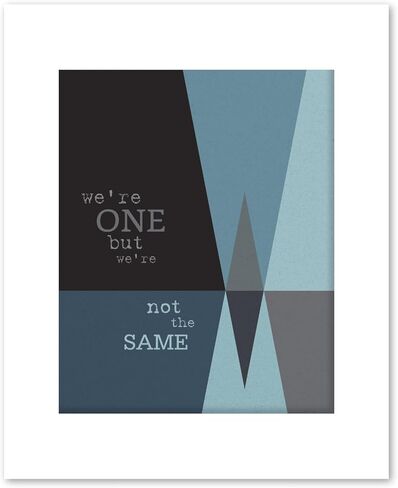 One Love Song - Lyric Inspired Art Print Wall Decor Visual Minimalist Graphic Poster (14"L x 11"W, Print Matted) in Kuwait