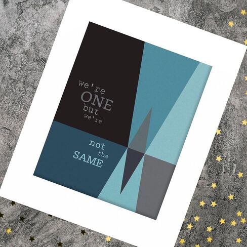 One Love Song - Lyric Inspired Art Print Wall Decor Visual Minimalist Graphic Poster (14"L x 11"W, Print Matted) in Kuwait