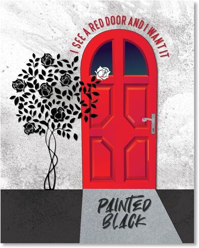 Paint it Black Song - Lyric Inspired Wall Art Print 60s Classic Rock Music - Artwork Poster for Music Gallery (14"L x 11"W, Print - Unframed) in Kuwait