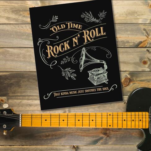 Old Time Rock n' Roll Song - Lyrics Inspired Artwork Print Music Memorabilia - Home Decor Wall Hanging Art Gift for Music Enthusiasts (14"L x 11"W, Print - Unframed) in Kuwait