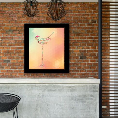 The Weather is Here Wish You Were Beautiful - Song Lyric Inspired Wall Print Home Decor Artwork for Music Lovers (10"L x 8"W, Print with Frame) in Kuwait