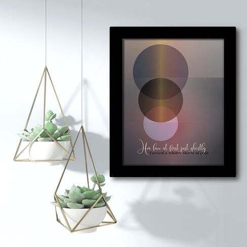 Song Lyrics Art Whiter Shade of Pale - Retro Classic Rock Music Quote Poster (10" L x 8" W, Print with Frame) in Kuwait