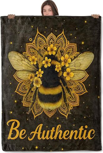 Home Sweet Home Blanket, Warm Cozy Cottagecore Flannel Throw Blanket for Couch, Gifts for Women, Soft Fuzzy Lightweight Travel Bed Whimsical House with Wildflowers Blankets for Decor 50"×60" in Kuwait
