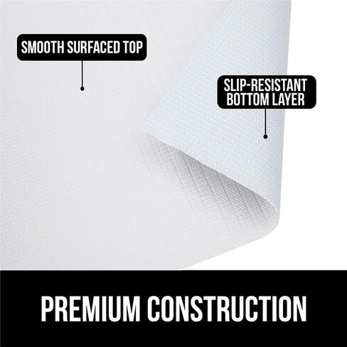 Gorilla Grip Smooth Drawer Liner and Over The Door Shoe Organizer, Drawer Liner Size 12x20 in White, Non Adhesive, Shoe Holder Includes 24 Pockets in White, Mesh, 2 Item Bundle in Kuwait