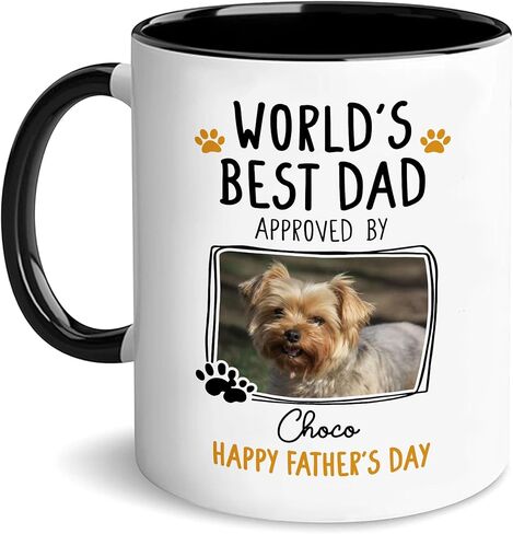 Personalized Pawfect Dog Dad Mug, Fathers Day Gift For Dogs Dad, Mug For Pet Lovers, Gifts For Dads From Fur Baby, Custom Photo Pet Mug in Saudi Arabia