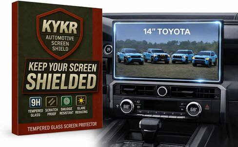 Kykr Tempered Glass Screen Protector - Compatible with 2022 2023 Toyota Tundra / 2023 Toyota Sequoia - Limited 1794 TRD - 14 Inch - Clear Gloss in Saudi Arabia