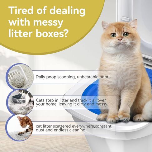 Cat Toilet Trainer Kit | Cat Potty Training Kit | Toilet Training for Cats & Cat Box in Kuwait