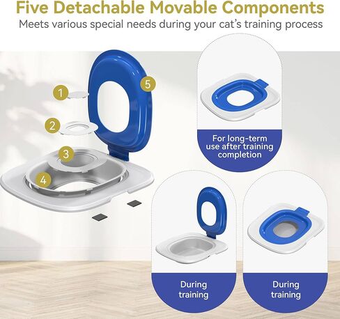 Cat Toilet Trainer Kit | Cat Potty Training Kit | Toilet Training for Cats & Cat Box in Kuwait