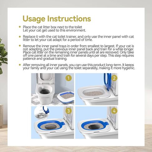 Cat Toilet Trainer Kit | Cat Potty Training Kit | Toilet Training for Cats & Cat Box in Kuwait