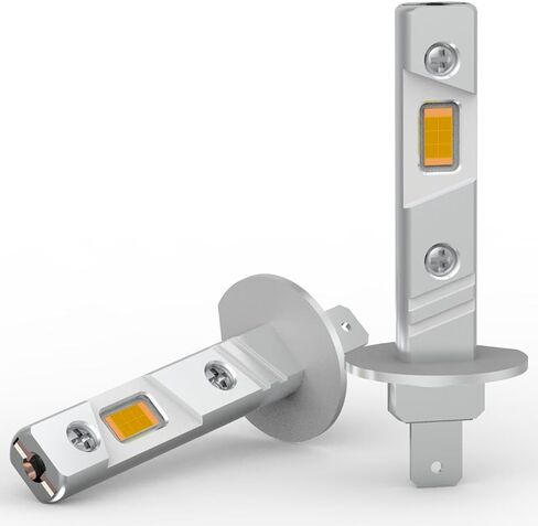 2024 ترقية H1 LED لمبة 1:1 حجم صغير لا يوجد محول مطلوب 3000K أصفر EMC بدون مروحة H1LL LED أضواء الضباب التوصيل والتشغيل 2 قطعة in Saudi Arabia
