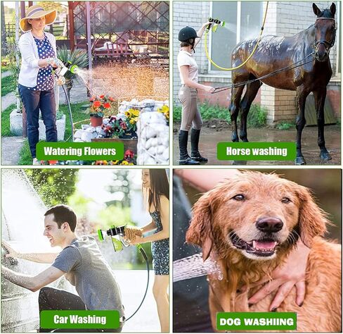 RUIFANDA Dog Wash Sprayer Outdoor with 8 Spray Modes, Soap & Shampoo Dispenser Dog Sprayer Hose Attachment, Pet Wash and Garden Hose Nozzle for Watering Plants, Car Wash, Showering Pet in Kuwait