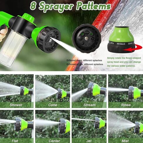 RUIFANDA Dog Wash Sprayer Outdoor with 8 Spray Modes, Soap & Shampoo Dispenser Dog Sprayer Hose Attachment, Pet Wash and Garden Hose Nozzle for Watering Plants, Car Wash, Showering Pet in Kuwait