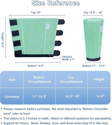 Fly Boots for Horses Set of 4, Loose Fitting Mesh Horse Fly Boots Leggings, Reduce-Stomping Adjustable Equine Leg Wraps & Socks, Stay Up Not Sag, No Rub (Mint) in Kuwait