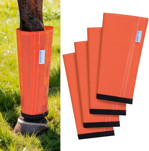 Fly Boots for Horses Set of 4, Loose Fitting Mesh Horse Fly Boots Leggings, Reduce-Stomping Adjustable Equine Leg Wraps & Socks, Stay Up Not Sag, No Rub (Mint) in Kuwait