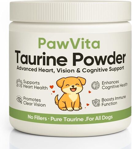 Pawvita Pure Taurine Powder, Paw VitaTtaurine Supplement for Dogs, Supports for Heart, Vision & Daily Wellness in Dogs – 99.9% Pure Taurine Powder (1) in Kuwait