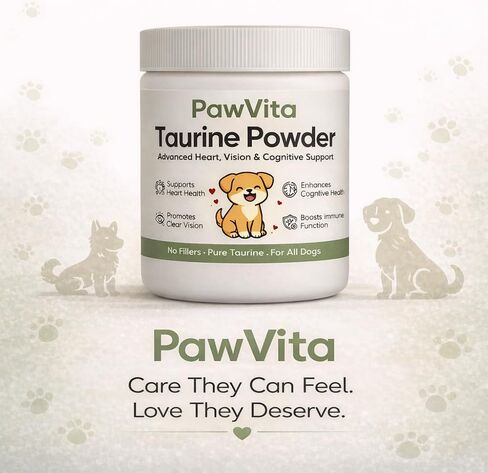 Pawvita Pure Taurine Powder, Paw VitaTtaurine Supplement for Dogs, Supports for Heart, Vision & Daily Wellness in Dogs – 99.9% Pure Taurine Powder (1) in Kuwait