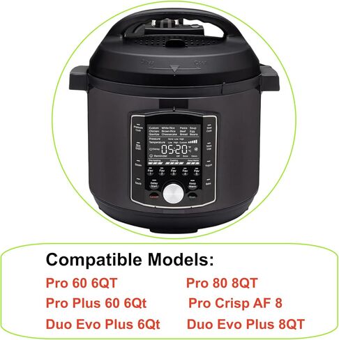 مقبض تحرير البخار، صمام عائم مع غطاء سيليكون ودرع مضاد للكتلة لـ Instant Pot Pro 6، 8Qt، Duo Evo Plus 6، 8 Quart، Pro Plus 6Qt وPro Crisp Air Fryer 8qt من Pnltae in Kuwait
