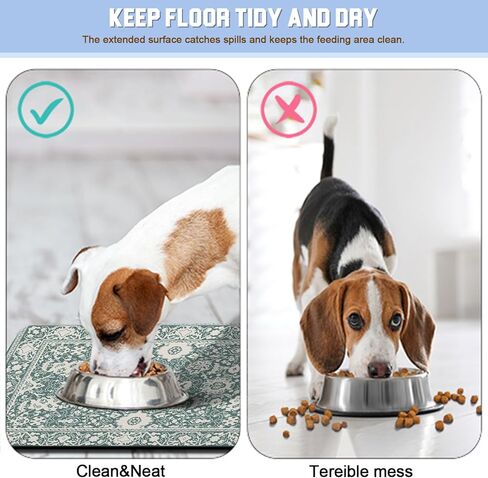 Dog Food Mat for Floors Waterproof Quick Dry Pet Placemat Cat Feeding Bowls Mats for Food and Water, Eco-Friendly Dog Accessories Diatomite Pets Supplies 12" X 20" in Kuwait