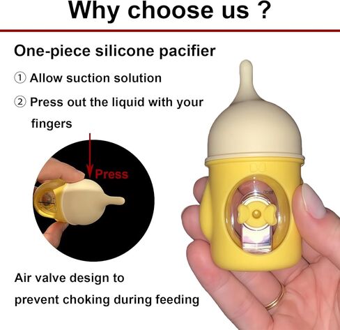 Pet Nursing Bottle, Yellow Animal Feeding Bottles with Soft Silicone Nipple, Anti-Choking Design, Slow Flow Kitten Bottle Feeding kit for Puppies, Kittens and Small Animals (20 ml) in Kuwait