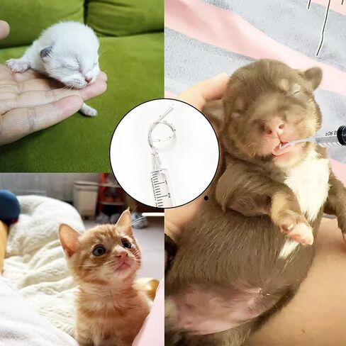 11pcs Puppy Kitten Feeding Tube Kit for Small Animals and Clear Feeding Syringe 5/10/20/30/60ml, Clear Feeding Tube, Syringe Bulb for Puppy Kitten Nestling Feeding Tools in Kuwait