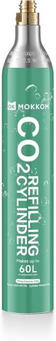 MOKKOM CO2 Cylinder for Soda Maker, CO2 Exchange Canister, Threaded Style, Compatible with All 'Screw-In' Sparkling Water Makers, Carbonates Any Drink with CO2 Tanks Gas Refill Cylinder (1PCS) in Kuwait