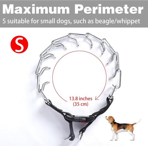 Pinch Collar for Dogs,Adjustable Dog Training Collar for Small Medium Large Dogs with Quick Release Buckle, No Pull Dog Collar Prong(S,10"-13") in Kuwait