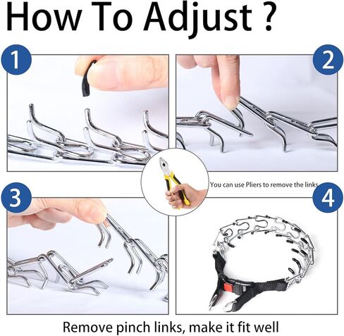 Pinch Collar for Dogs,Adjustable Dog Training Collar for Small Medium Large Dogs with Quick Release Buckle, No Pull Dog Collar Prong(S,10"-13") in Kuwait