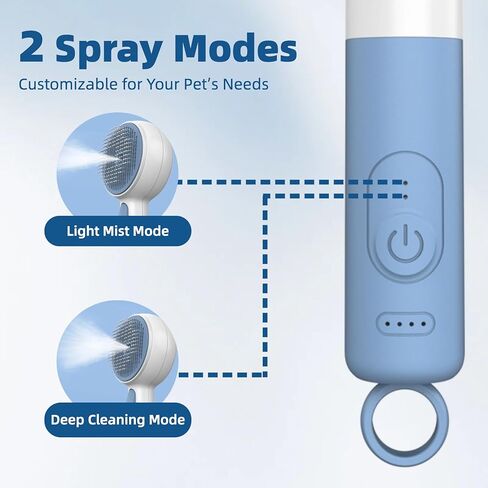 DebutPet Cat Steam Brush for Shedding - 3 in 1 Steamy Cat Brush with Water Spray, Self Cleaning Dog Grooming Comb for Tangled & Loose Hair, Massage Pet Hair Removal Tool (USB Rechargeable) in Kuwait