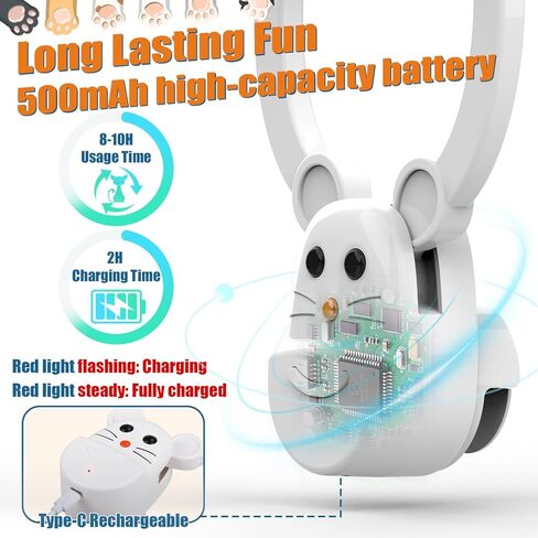 Interactive Cat Toys for Indoor Cats, Automatic Flying Bird Feather Wand Toy for Chase Exercise Enrichment, Rechargeable Durable Safe Hanging Cat Toy for Bored Kittens & Adult Cats in Kuwait