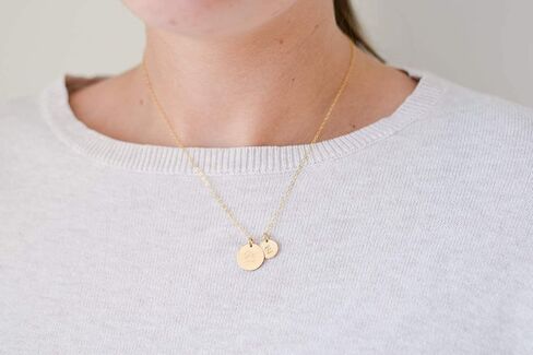 Personalized Paw Print Necklace for Women, Dog Mom Necklace, Pet Memorial Necklace, Available in Gold-Filled Sterling Silver or Rose-Gold-Filled in Kuwait