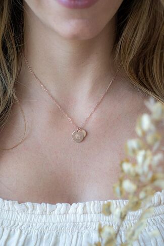 Personalized Paw Print Necklace for Women, Dog Mom Necklace, Pet Memorial Necklace, Available in Gold-Filled Sterling Silver or Rose-Gold-Filled in Kuwait