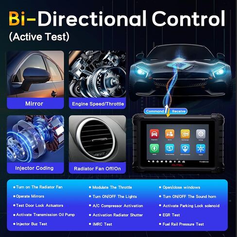 Autel MaxiCheck MX900 OBD2 Scanner with BST106 (Same Functionality as BT506) All System Diagnostic Scan Tool for Cars 40+ Reset Services Autos Maxisys Tool Upgrade of Autel MX808 MD808 MK808 S PRO in Kuwait