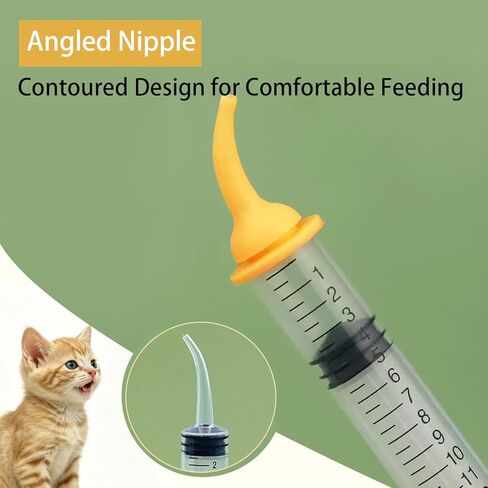 Pet Feeding Kit Kitten Bottle Feeding Set with Nursing Nipples, Portable Storage Case, Emergency Feeding Supplies, Replaceable Accessories for Newborn Kittens and Puppies,Rabbits in Kuwait