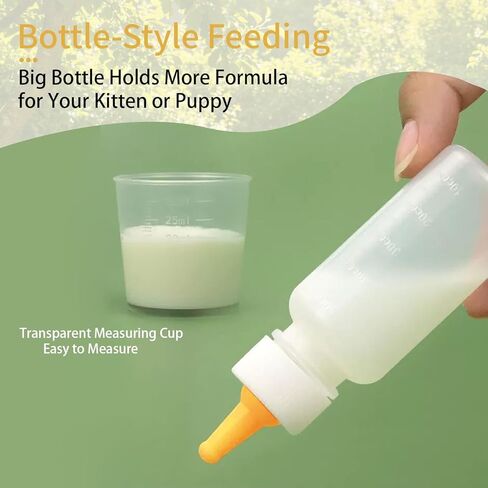 Pet Feeding Kit Kitten Bottle Feeding Set with Nursing Nipples, Portable Storage Case, Emergency Feeding Supplies, Replaceable Accessories for Newborn Kittens and Puppies,Rabbits in Kuwait