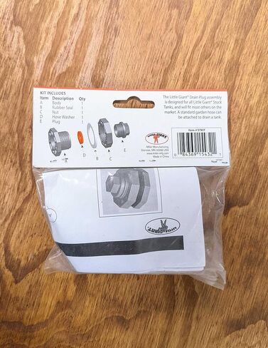Little Giant® Stock Tank Drain Plug Kit - 3/4 Inch Standard Fitting in Kuwait