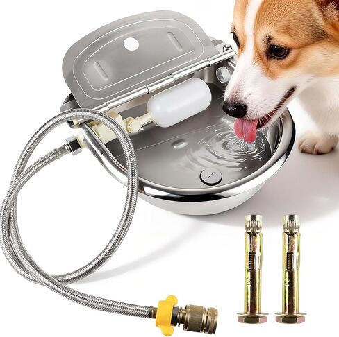 Automatic Drinking Water Bowl with Float Valve, 304 Stainless Steel self-Filling Waterer,for Farms and backyards, Poultry and Livestock. in Kuwait