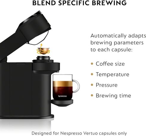 Nespresso Vertuo Next Coffee and Espresso Maker by De'Longhi, Matte Black in Kuwait