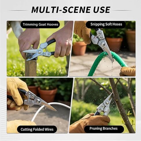 Goat Hoof Trimmers, Sheep Shears, Hoof Kit, Farrier Tools, Nippers, Horse Grooming Supplies Hoof Accessories –Versatile Hoof Wire and Pipe Cutting Tool for Livestock – Silver (1pack) in Kuwait