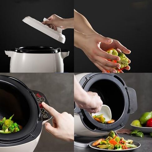 Automatic Cooking Machine 6L, Auto Stir Fry Wok with 3 Speed Settings, 360° Rotation & 3D Heating for Fried Rice, Stewing, and Soup Making in Kuwait