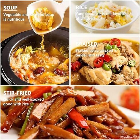 Automatic Cooking Pot 6L, 2000W Stir Fry Robot with 360° Rotation, Non-Stick Smart Wok Machine for Frying Stewing, Touch Control in Kuwait