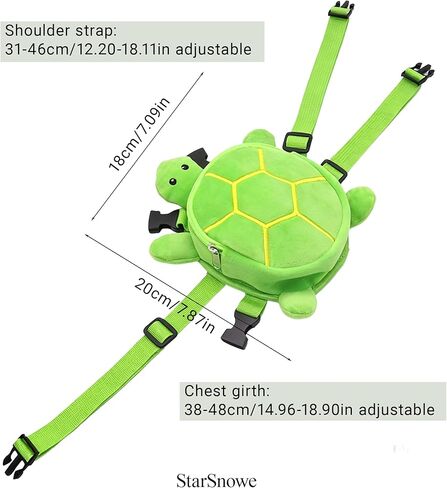 StarSnowe×Pet Backpack Harness, Cute No-Pull Dog Saddle Bags with Adjustable Straps& D-Ring, Self Carrier Poopbag Holder for Outdoor Travel Hiking, Turtle in Kuwait