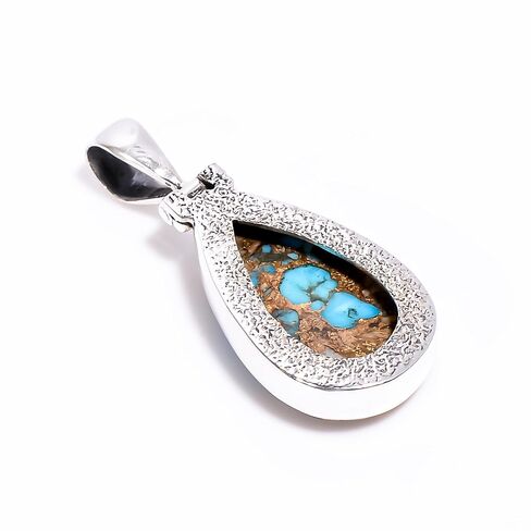 Natural Top Quality Orange Spiny Oyster Turquoise Gemstone 925 Sterling Silver Handmade Statement Pendant for Women Gift for Wife Girlfriend Mom in Kuwait
