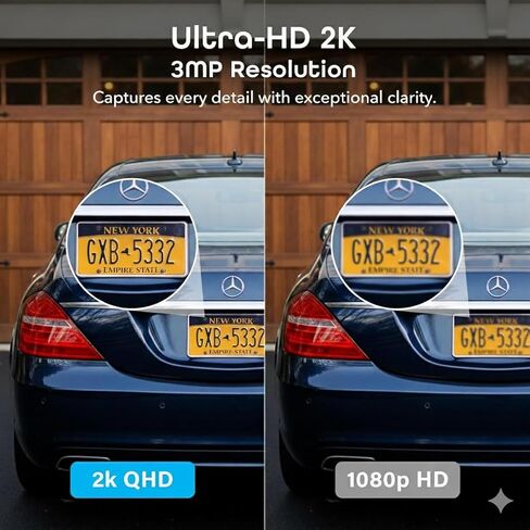 كاميرا أمان ذكية للمنزل من Geeni Insight - 2K Quad HD، واي فاي، كشف الحركة، رؤية ليلية، صوت ثنائي الاتجاه - مراقبة الطفل، تخزين بطاقة Cloud وSD، متوافقة مع Alexa وGoogle Home in Kuwait