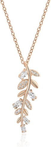 Meissa Leaf Pendent Necklace for Women 925 Sterling Silver Friendship Necklace Womens Necklaces Trendy Long Necklace in Kuwait